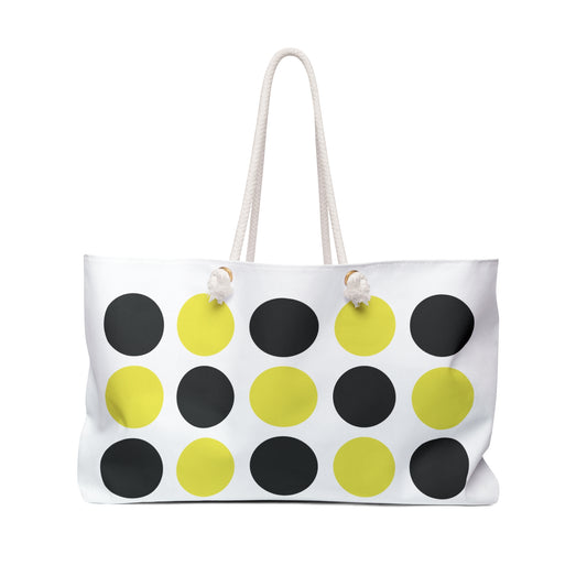 Joyful (black & yellow) - Weekender Bag for Travel & Special Occasions