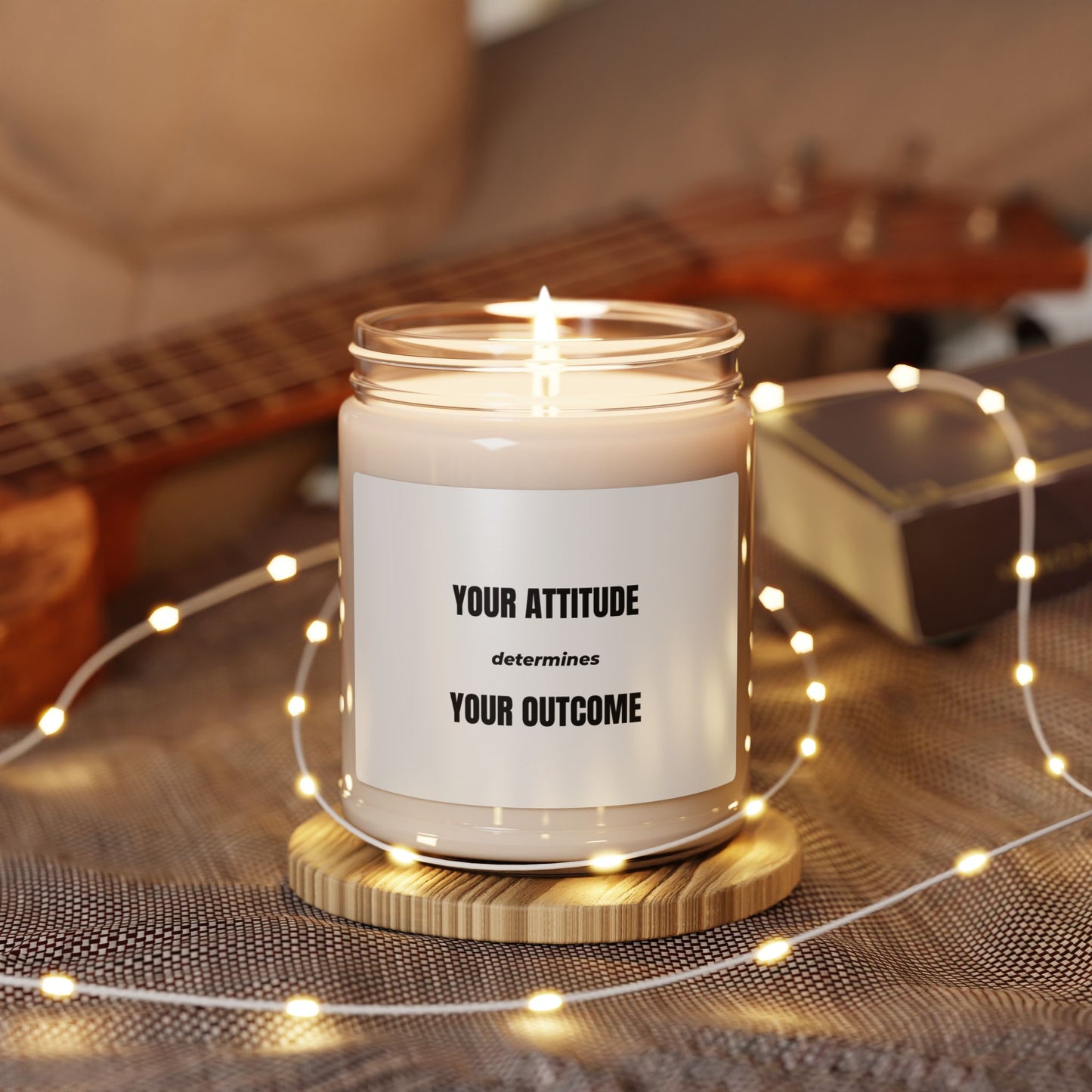 Your Attitude Determines Your Outcome Soy Candle | Motivational Faith Home Decor