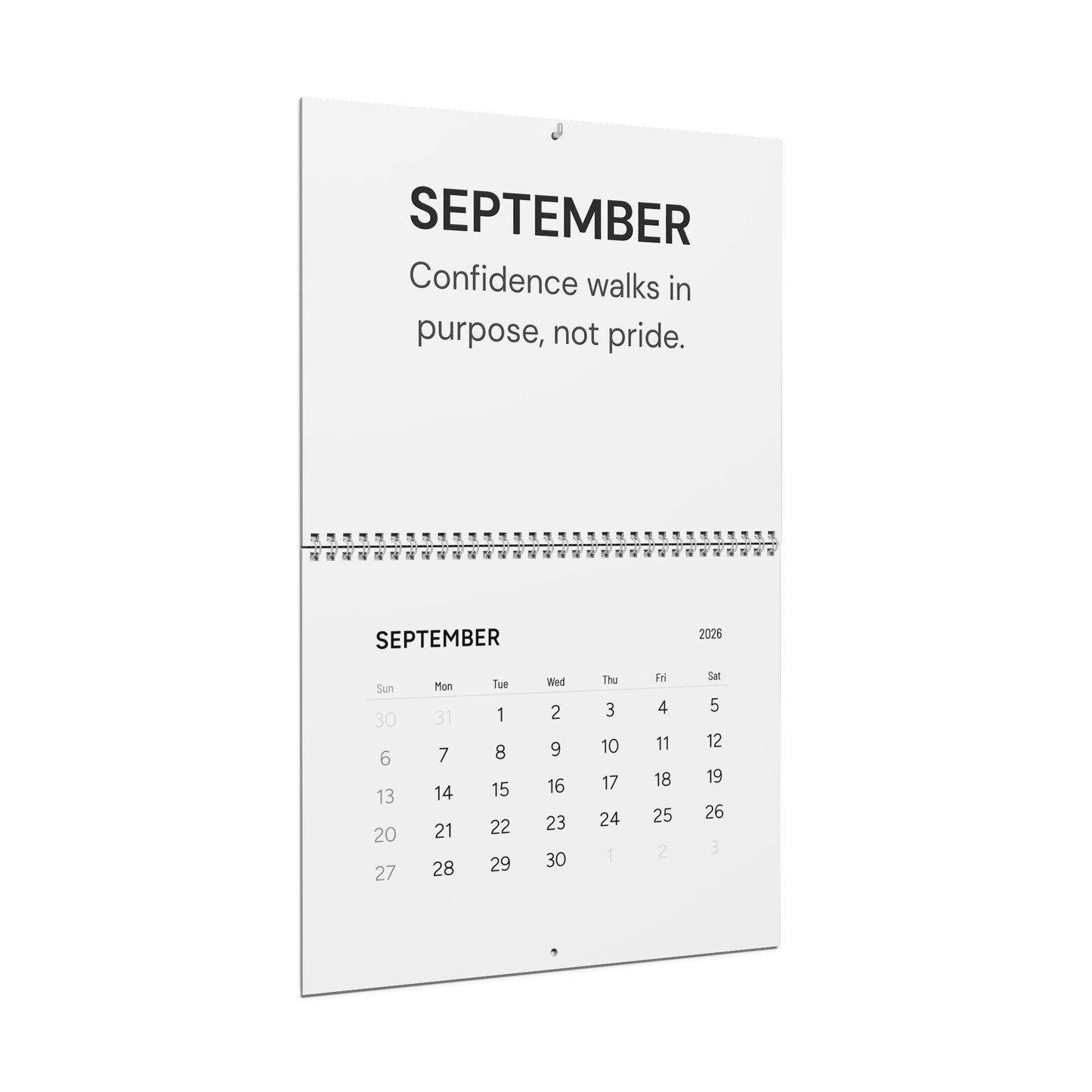 Confidence Is Not Arrogance | Inspirational Mindset Wall Calendar | 2026