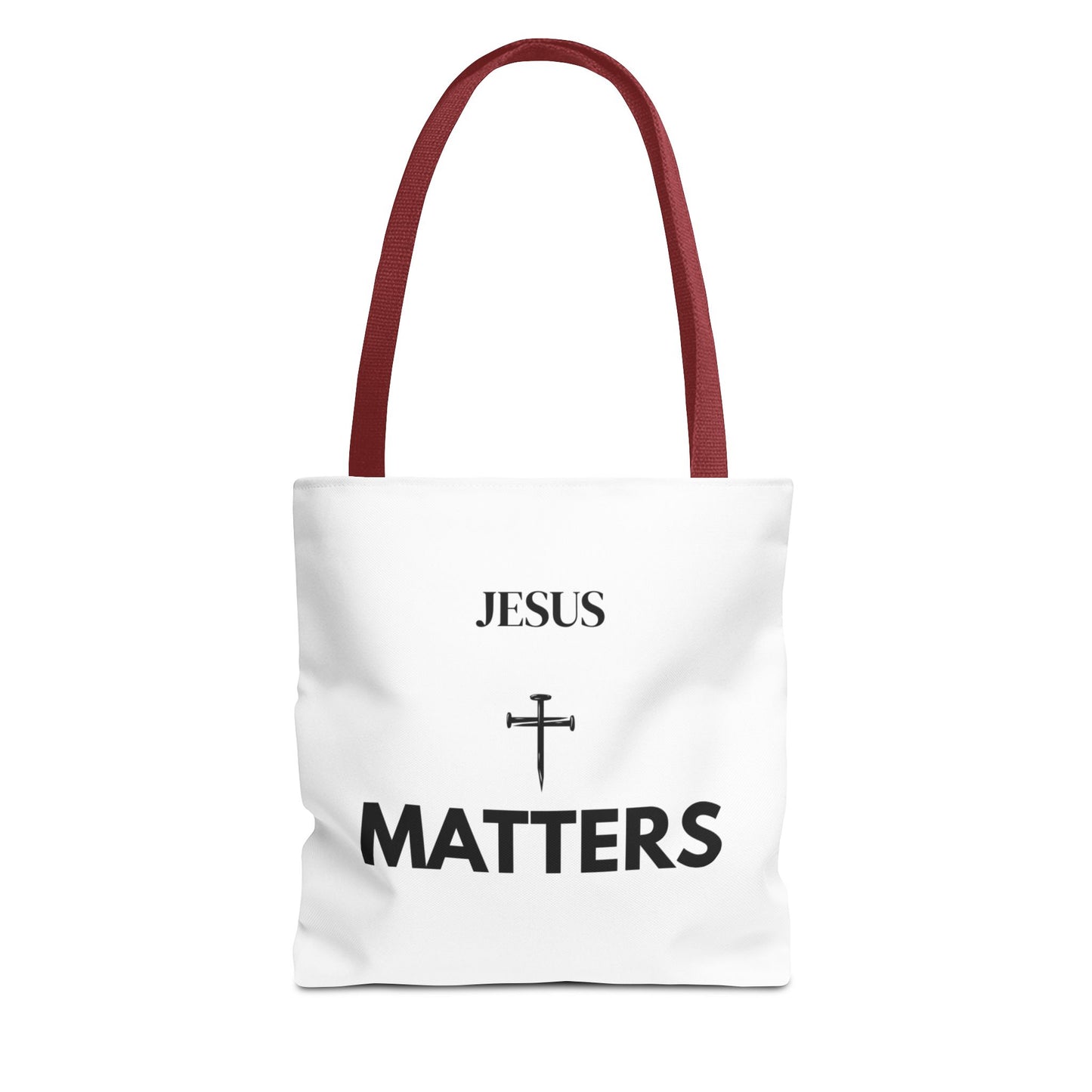 Jesus Matters Tote Bag | Bold Christian Faith Statement Carryall
