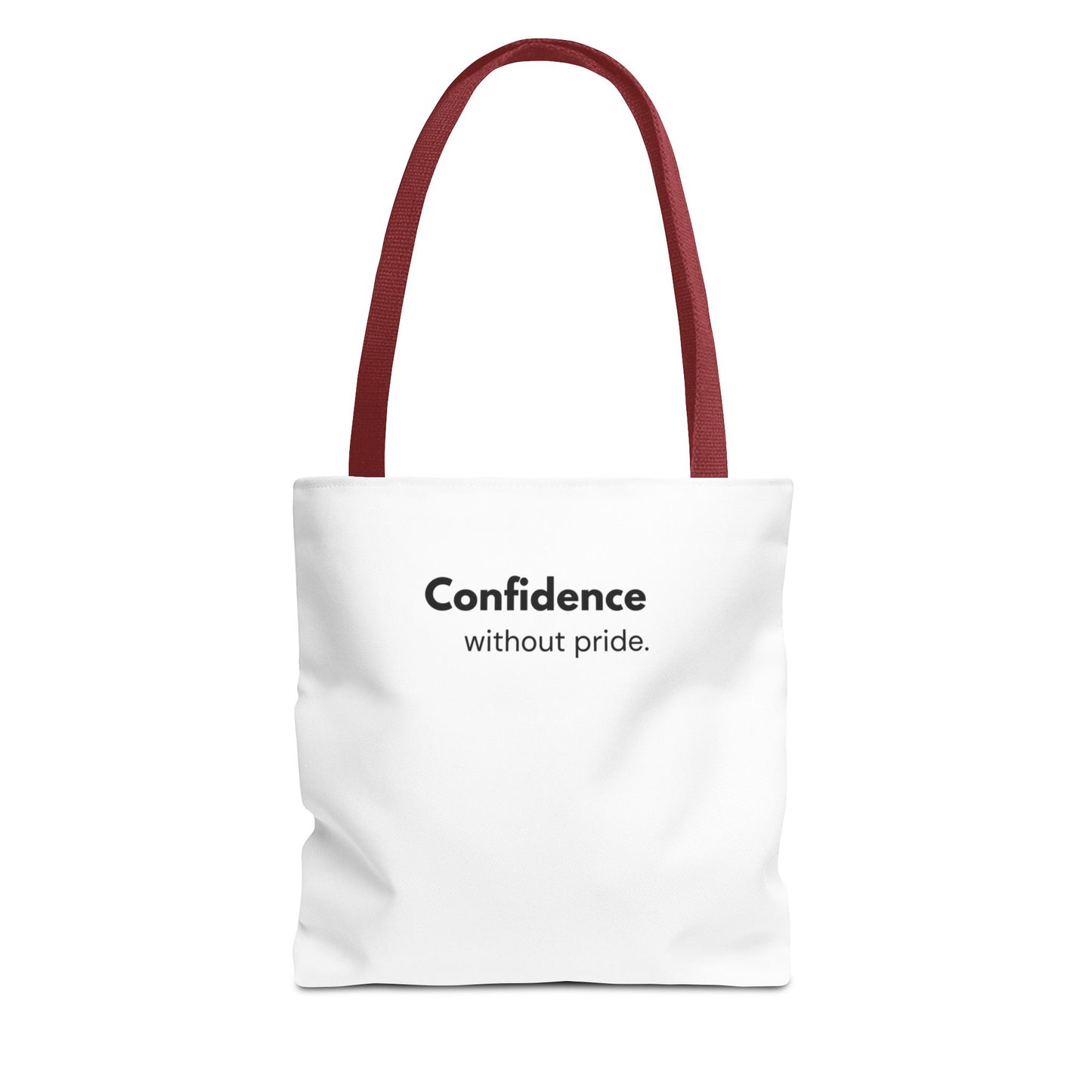 Confidence Without Pride Tote Bag | Christian Mindset Statement Bag