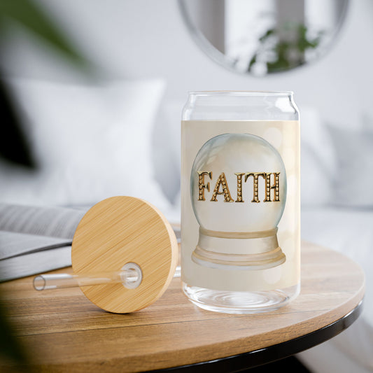 Faith Crystal Ball - Sipper Glass, 16oz