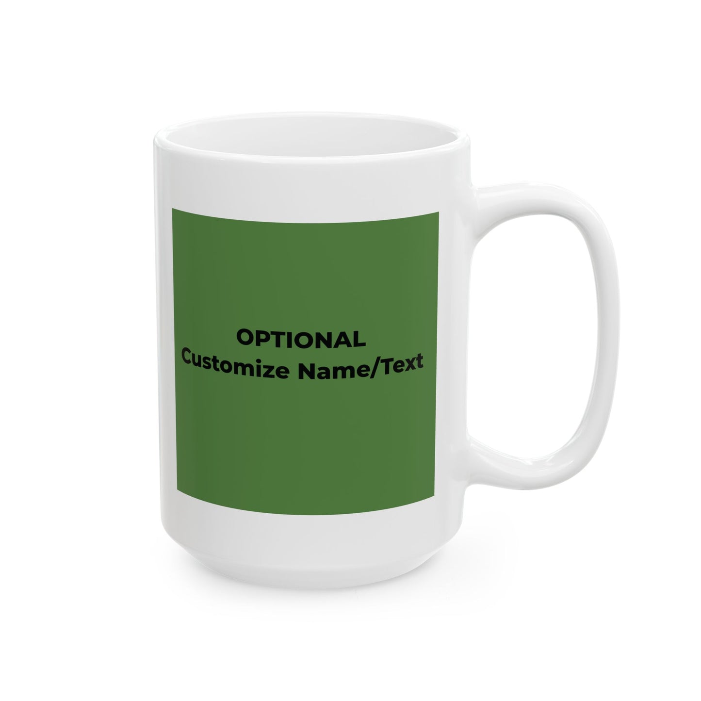 Peace & Love (green) -  Ceramic Mug - 11oz & 15oz - Perfect Gift for Inspiration & Motivation