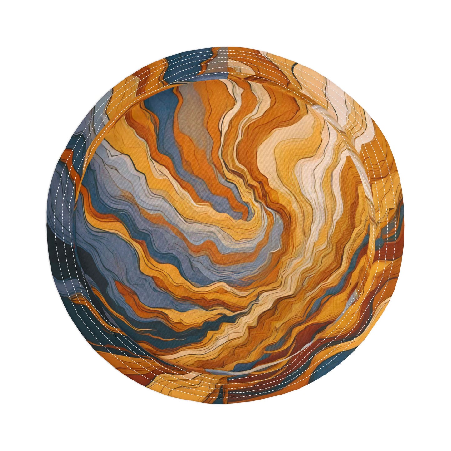 Abstract Marbled | Unisex Bucket Hat (Orange/Slate Mix) | Flow Series