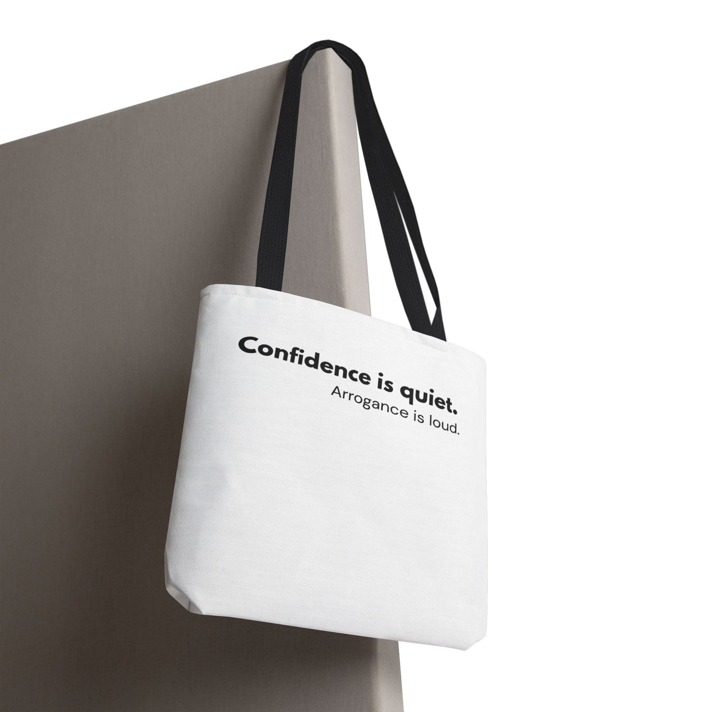 Confidence Is Quiet Tote Bag | Inspirational Faith-Based Carryall
