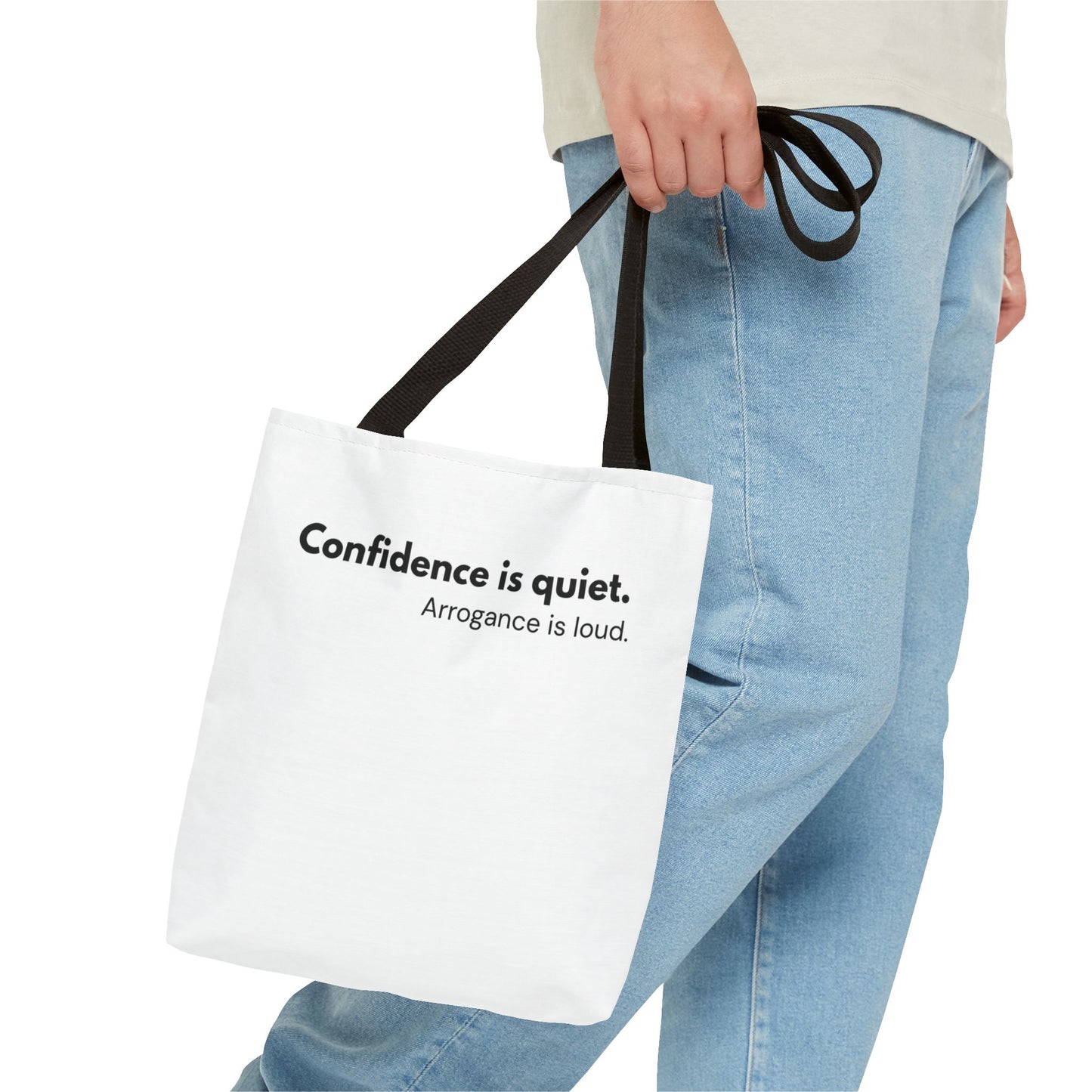 Confidence Is Quiet Tote Bag | Inspirational Faith-Based Carryall