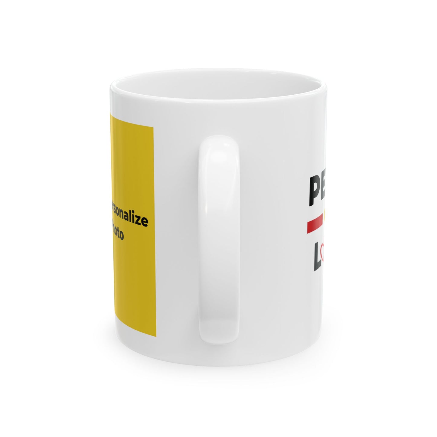 Peace & Love (yellow) -  Ceramic Mug - 11oz & 15oz - Perfect Gift for Inspiration & Motivation
