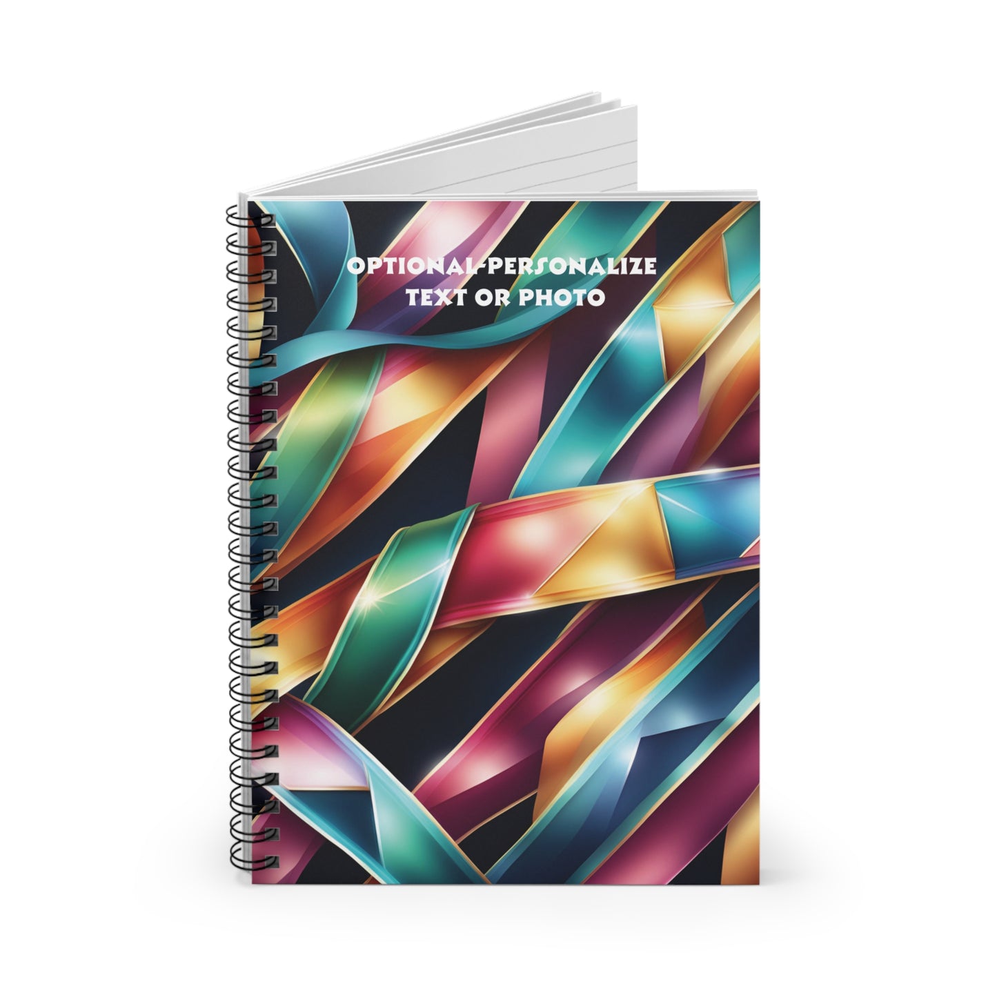 Ribbon Wave - Personalized Spiral Notebook