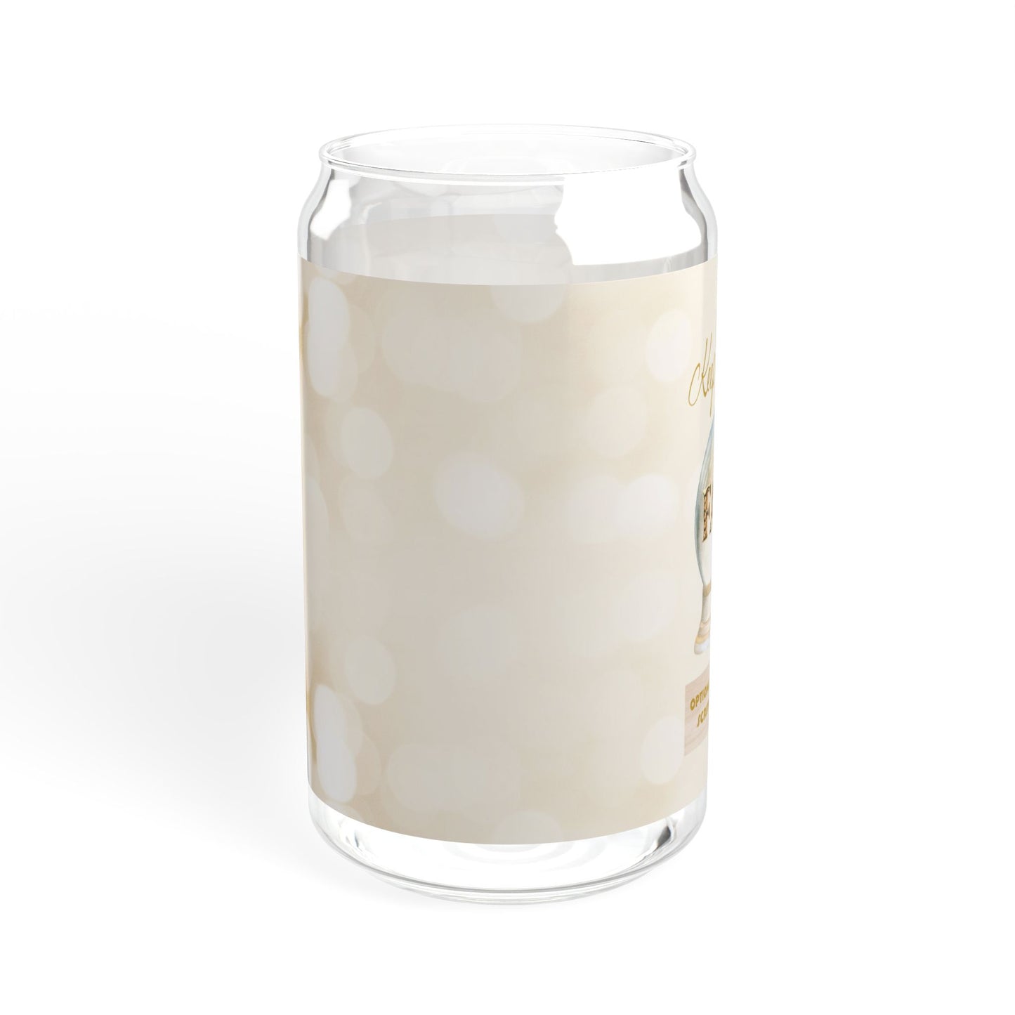 Keep The Faith - Inspirational Sipper Glass | 16oz Drink Jar with Bamboo Lid and Straw