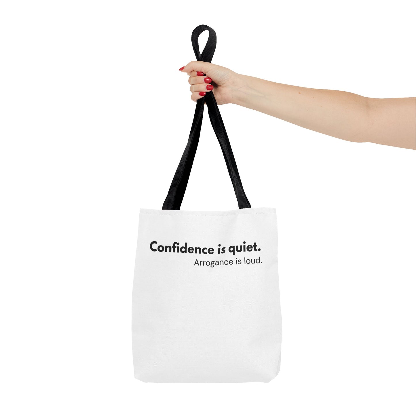 Confidence Is Quiet Tote Bag | Inspirational Faith-Based Carryall