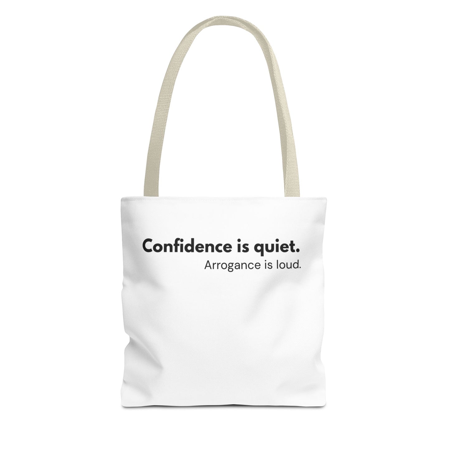 Confidence Is Quiet Tote Bag | Inspirational Faith-Based Carryall