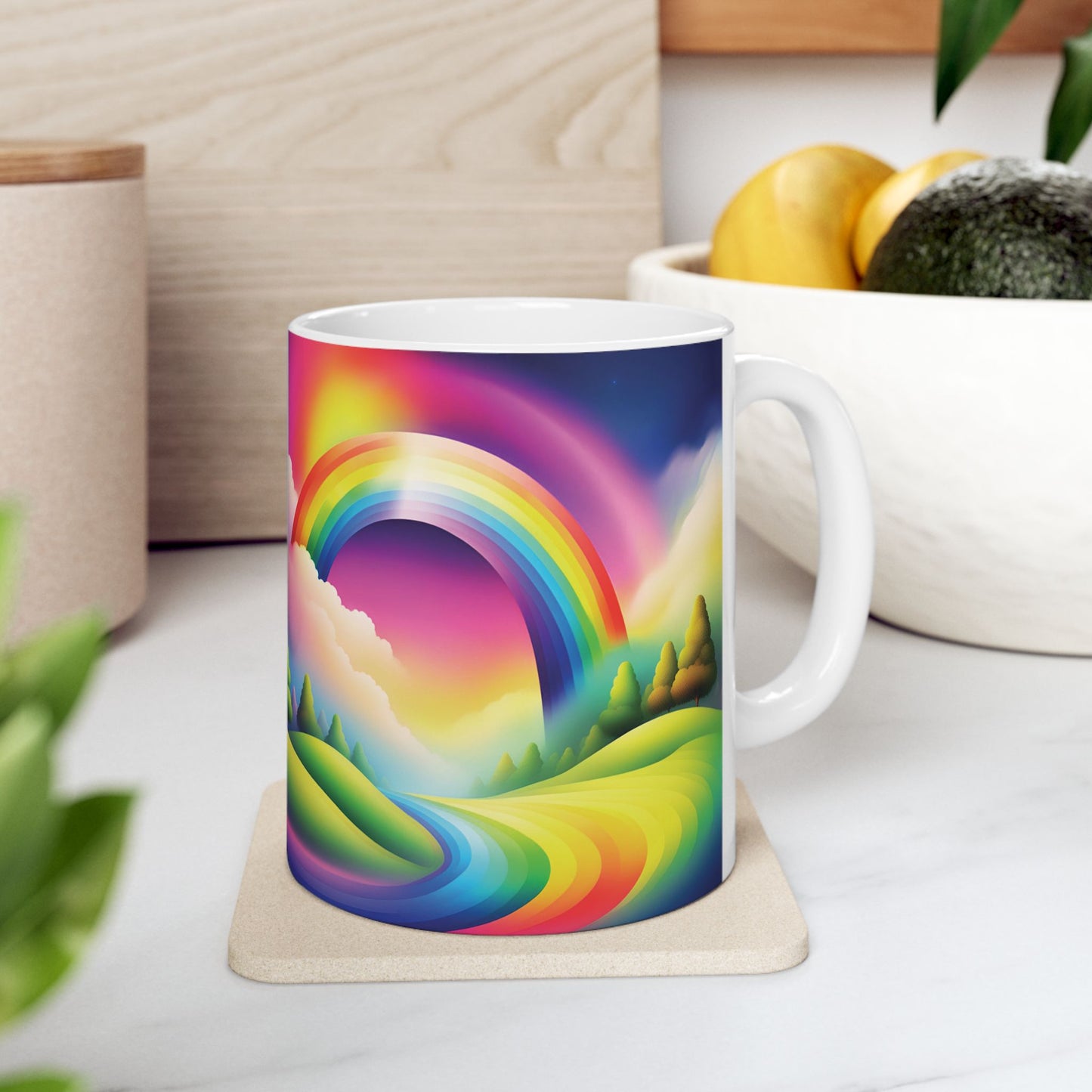 Rainbow Beauty - Ceramic Mug - Unique Design for Coffee Lovers