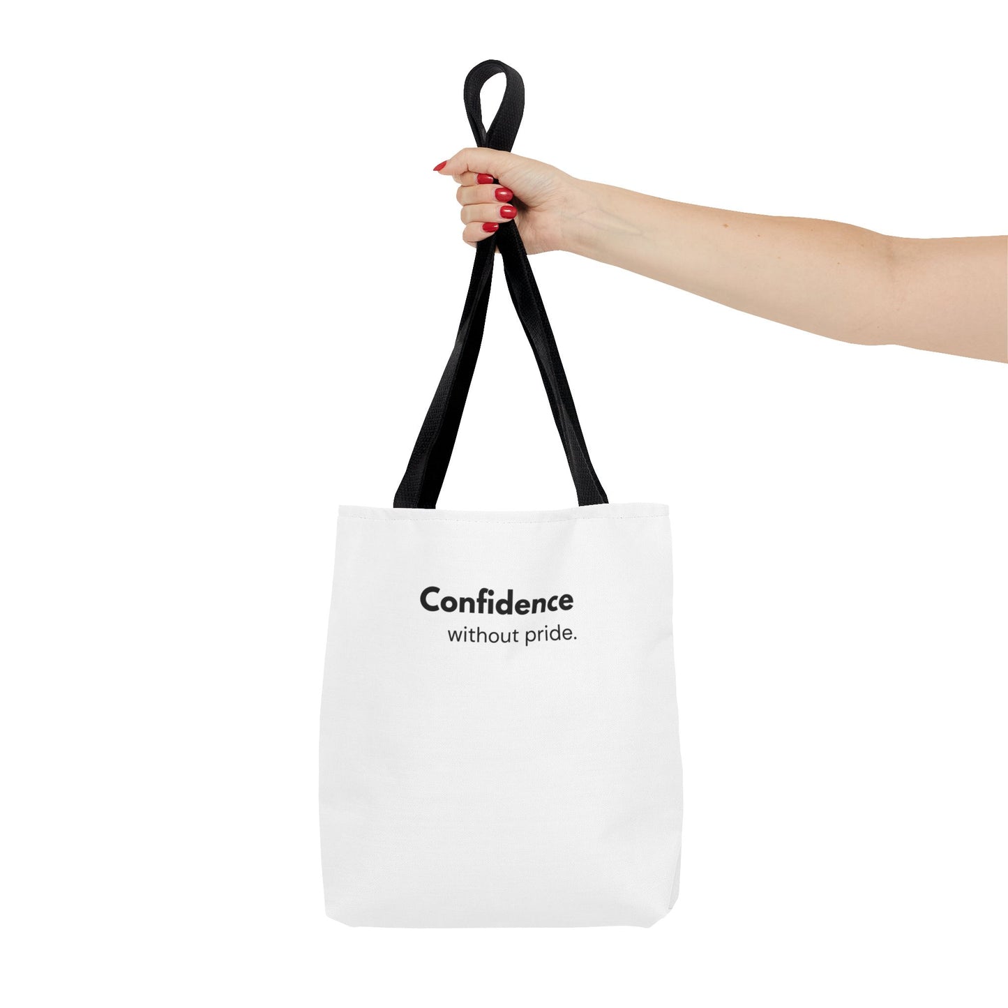 Confidence Without Pride Tote Bag | Christian Mindset Statement Bag