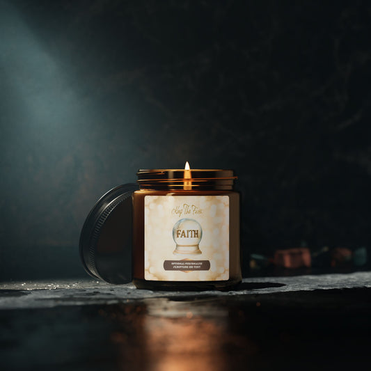 Keep The Faith - Amber Jar 4oz, Soy Candle - for Relaxation & Inspiration