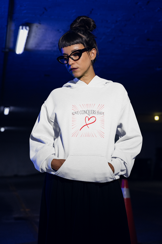 Love Conquers Hate - Unisex Heavy Blend™ Hooded Sweatshirt