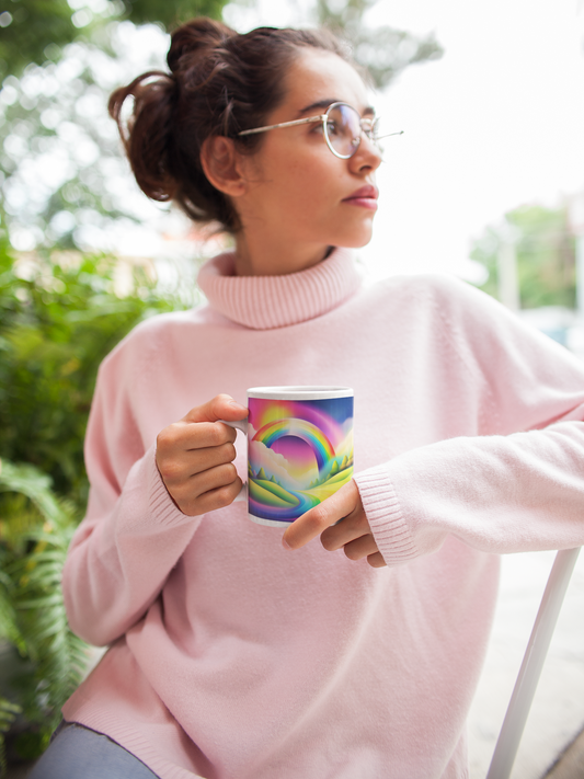 Rainbow Beauty - Ceramic Mug - Unique Design for Coffee Lovers